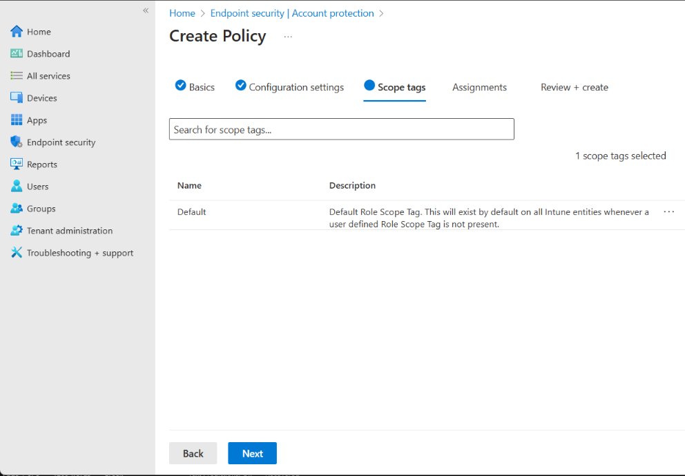 Deploy Windows LAPS from Intune