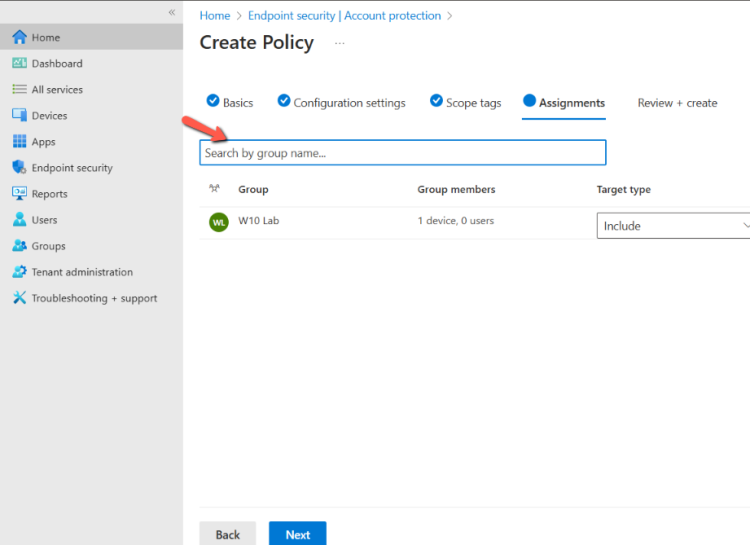 Deploy Windows LAPS from Intune