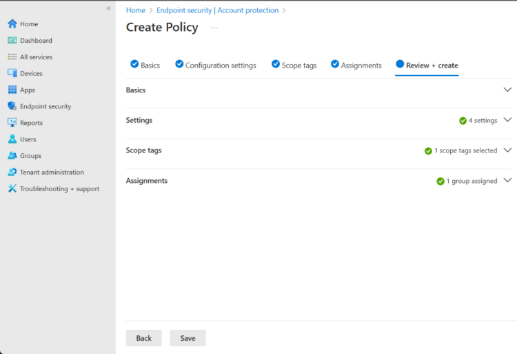 Deploy Windows LAPS from Intune
