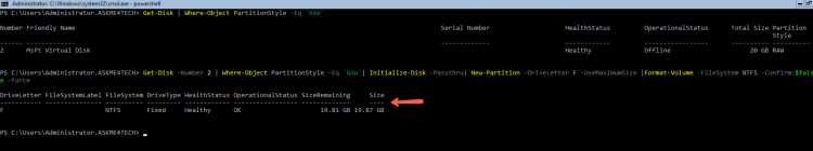 Get-Disk Powershell command