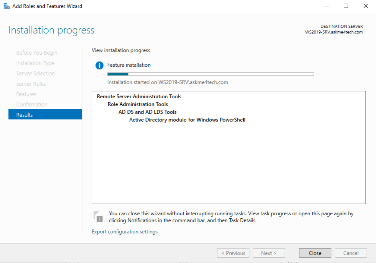 install active directory powershell module