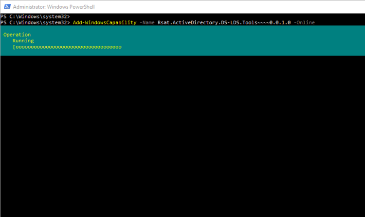 install active directory powershell module on widnows 10 with powershell