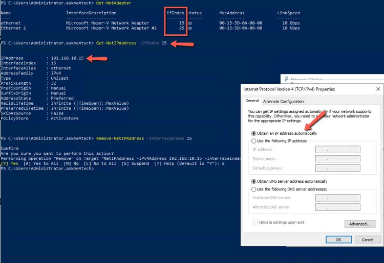 remove-netipaddress powershell