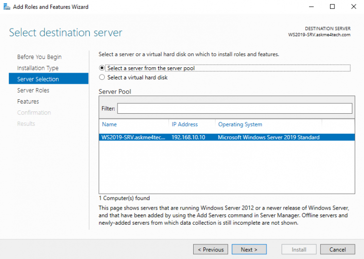 Install RSAT in Windows Server
